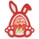 Plexi Acrylic Decorative Bunny “Καλό Πάσχα” with Egg 120x94mm