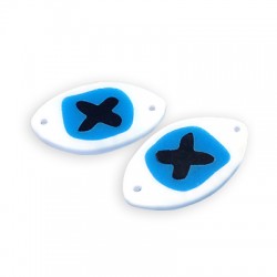 Intercalaire Ovale en Plexyacrylique 16x28mm/3mm