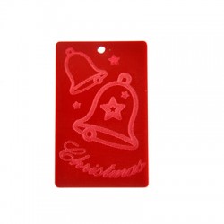 Colgante de Metacrilato Rectangular Diseño Navideño 60x37mm