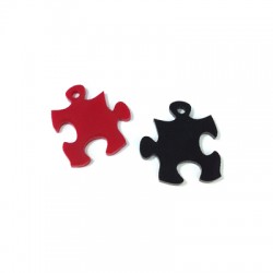 Plexi Acrylic Charm Puzzle Piece 20mm