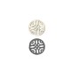 Pendentif Rond avec Dessins en Plexiacrylique 24mm
