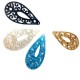 Pendentif Goutte Filigrane en Plexiacrylique 25x49mm