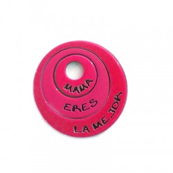 Plexi Acrylic Pendant 'Mama Eres La Mejor' 28mm (3 pieces set)