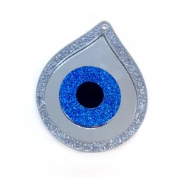 Pendentif goutte en Plexiacrylique 79x63mm