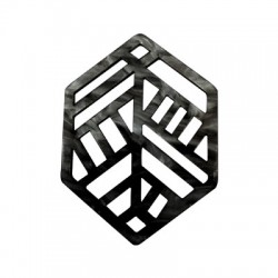 Intercalaire Hexagone en Plexiacrylique 53x39mm