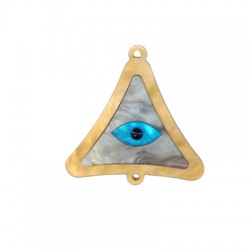 Conector de Metacrilato Triángulo Ojo Suerte Esmaltado 39x40