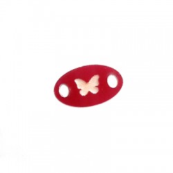 Charm Papillon en Acrylique Plexi 15 x 9 mm Connecteur