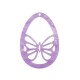 Ciondolo in Plexi Uovo di Pasqua con Farfalla 70x48mm