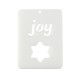 Plexi Acrylic Pendant Rectangular "joy" with Star 80x60mm