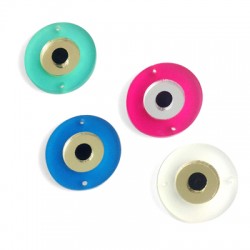 Conector de Metacrilato con Ojo de buena suerte 25mm