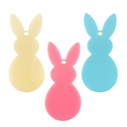 Pendentif en Acrylique Plexi Lapin 80 x 37 mm