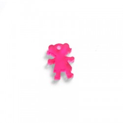 Breloque en Acrylique Plexi Fille 18 x 13 mm