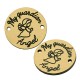 Connecteur rond en Acrylique Plexi « Mon ange Gardien » 20 mm