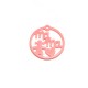 Pendentif rond en Acrylique Plexi « MAMA » 30 mm