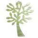 Pendente in Plexi Albero con Rami e Foglie 98x125mm