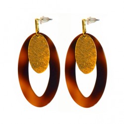 Pendentif Ovale en Acrylique Plexi 31 x 55 mm