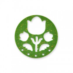 Pendente in Plexi Acrilico Rotondo Fiori 49mm
