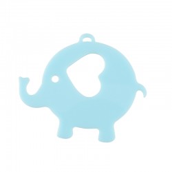 Pendentif en Acrylique Plexi Éléphant avec cœur 59 x 46 mm