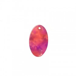 Pendentif Ovale en Acrylique Plexi 17 x 29 mm