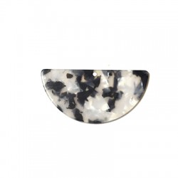 Pendentif Demi-Cercle en Acrylique Plexi 69 x 34 mm