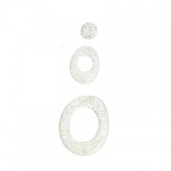 Plexi Acrylic Earring Set 79x32mm (3pcs)