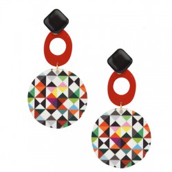 Ensemble Boucles D'Oreilles en Acrylique Plexi 79 x 32 mm (3 Pièces)