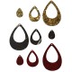 Pendente in Plexi Goccia 42x56mm + 26x36mm + 15x22mm (3p.zi)