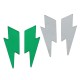 Plexi Acrylic Charm Lightning 10x25mm (Set)