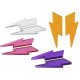 Plexi Acrylic Pendant Lightning 18x45mm (Set)