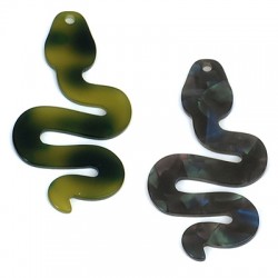Pendentif en Acrylique Plexi Serpent 33 x 60 mm