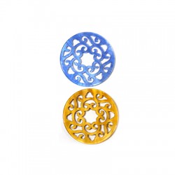 Colgante de Metacrilato Redondo Filigrana 30mm