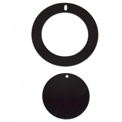 Pendentif rond en Acrylique Plexi 65 mm et 45 mm (2 Pièces/Ensemble)