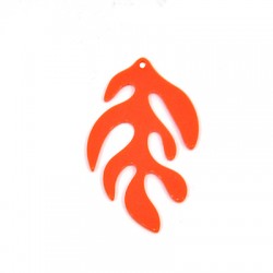 Pendentif en Acrylique Plexi Corail 31 x 50 mm