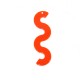 Plexi Acrylic Pendant Snake 19x60mm