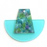 Bleu clair pastel/Bleu nacré Vert multicolore