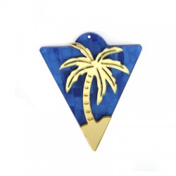 Pendente in Plexi Triangolo Albero di Palma 49x58mm