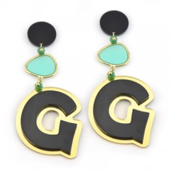 Lettre Pendentif en Acrylique Plexi « G » 37 x 40 mm
