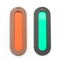 Pendentif Ovale en Acrylique Plexi 55 x 18 mm