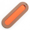 Chocolat/Miroir orange vif