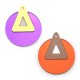 Plexi Acrylic Pendant Round with Triangle 40x47mm