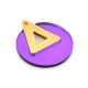 Pendentif rond en Acrylique Plexi avec Triangle 40 x 47 mm