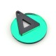 Pendentif rond en Acrylique Plexi avec Triangle 40 x 47 mm