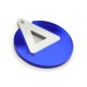 Pendentif rond en Acrylique Plexi avec Triangle 40 x 47 mm