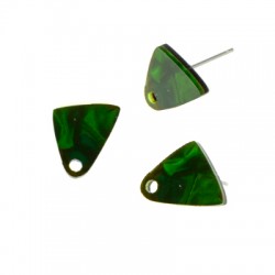 Boucle D'Oreille Triangle en Acrylique Plexi 12 x 13 mm