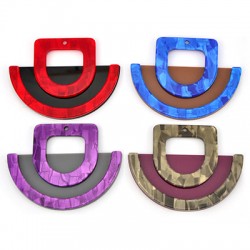 Pendente in Plexi Acrilico Geometrico 55x42mm