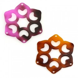 Plexi Acrylic Pendant Flower 45x50mm