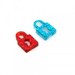 Breloque en Acrylique Plexi Cadenas 10 x 14 mm