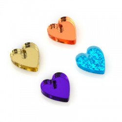 Ciondolo in Plexi Cuore 12x13mm