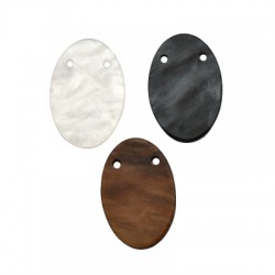 Pendentif Ovale en Acrylique Plexi 20 x 30 mm