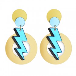 Plexi Acrylic Pendant Lightning Set (for Earrings) 21x46mm